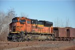 DPU on loaded ore train entering the yard